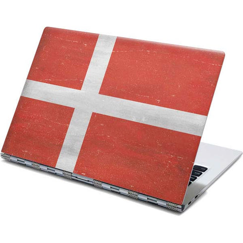 Denmark Flag Distressed Yoga 910 2-in-1 14in Touch-Screen Skin